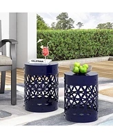 Outdoor Metal S/2 end table