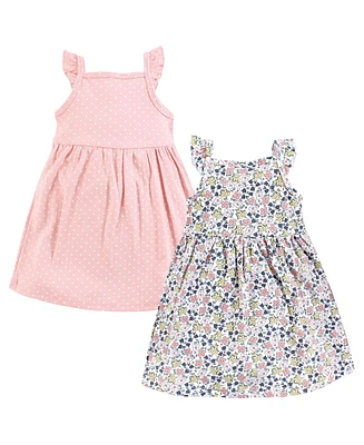 Hudson Baby Girls Cotton Dresses, Ditsy Floral, 9-12 Months