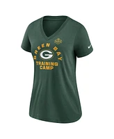 Nike Women's Green Bay Packers 2022 Training Camp Tri-Blend V-Neck T-Shirt