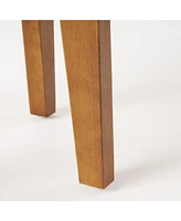 Outdoor Acacia Wood and Rope Weave 3 Piece Chat Set, White and Teak