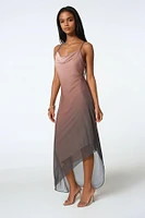 Bebe Women's Ombre Chiffon Cowl Dress