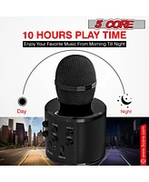 5 Core Wireless Karaoke Microphone Bluetooth Mic Portable Handheld Microfonos Inalambricos