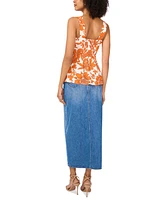 Vince Camuto Women's Printed Square-Neck Sleeveless Top