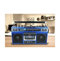 Retro 4-Band Radio and Cassette Player with Bluetooth