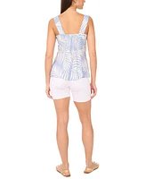 Vince Camuto Women's Printed Square-Neck Sleeveless Top