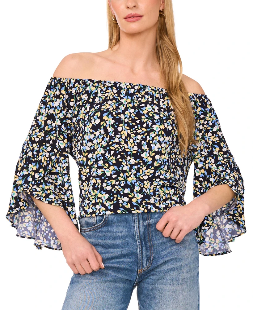 Vince Camuto Women's Printed Off-The-Shoulder Top