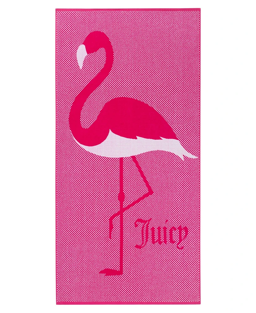 Juicy Couture Flamingo Cotton Beach Towel, 36" x 72"