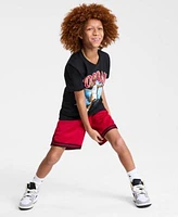 Jordan Big Boys Pixel Air Graphic T Shirt Mesh Shorts