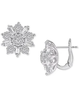 Diamond Flower Earrings (3/4 ct. t.w) in 14k White Gold