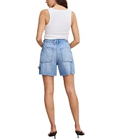 Good American Women's High-Rise 90s Raw-Edge Shorts