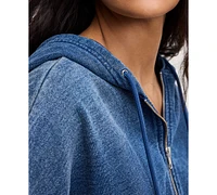 Good American Women's Jeanius Cotton Zip-Up Hoodie