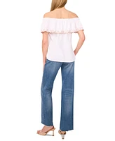 Sam & Jess Women's Embroidered Off-The-Shoulder Top
