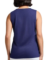 Jones New York Women's Textured Lace-Print Sleeveless Top