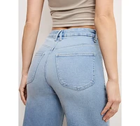 Good American Women's Waist Palazzo Crop Light Compression Jeans