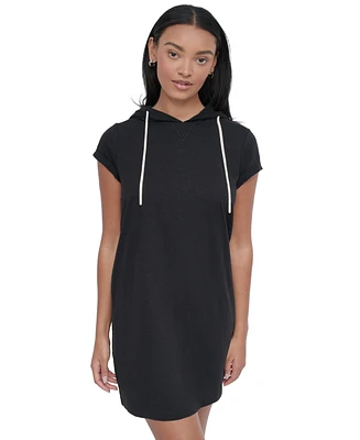 Dkny Sport Women's Roll-Sleeve Hooded Sneaker Dress