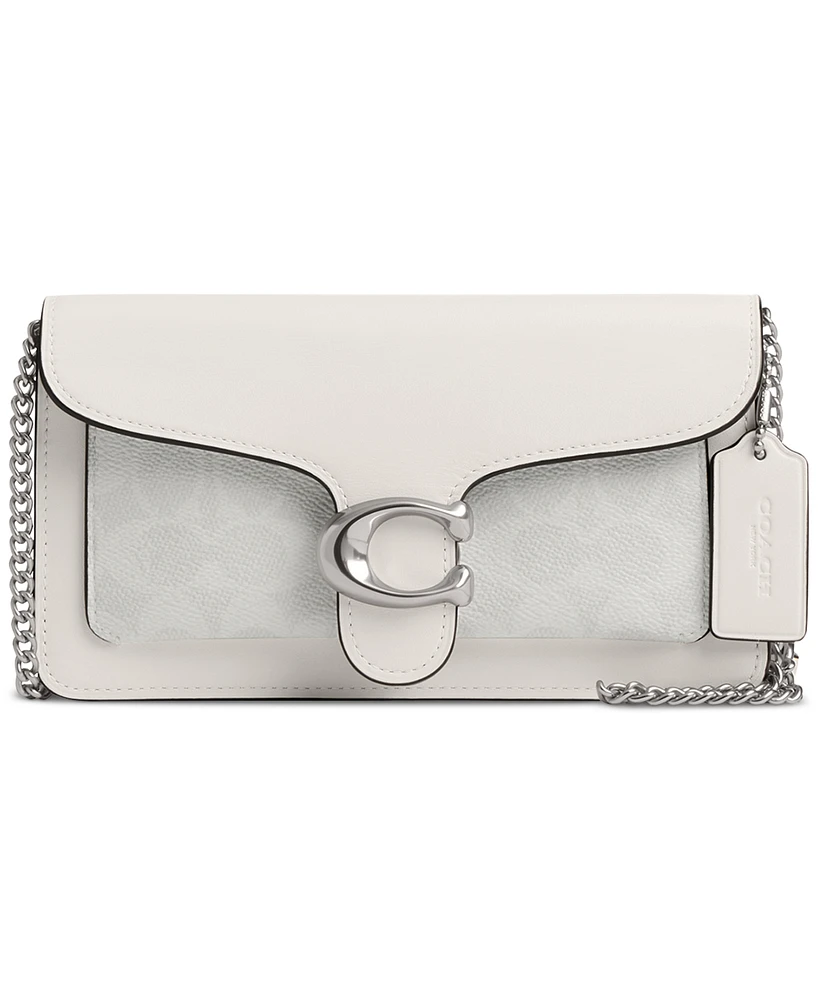 Coach Tabby Chain Clutch in Signature Canvas