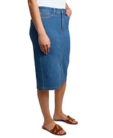 Jones New York Women's City Denim Midi Pencil Skirt