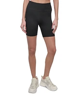 Dkny Sport Women's Ombre-Logo High-Rise 7" Bike Shorts