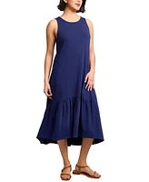 Jones New York Women's Sleeveless Ruffle High-Low Midi Dress
