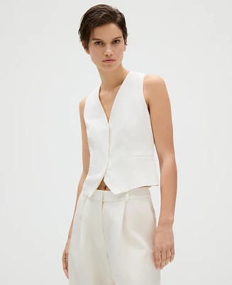 Calvin Klein Women's Hidden-Button Tailored Vest