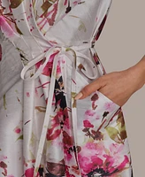 Donna Karan New York Women's Floral-Print Faux-Wrap Dress