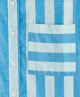 On 34th Women's Striped Long-Sleeve Shirt, Exclusively at Macy's