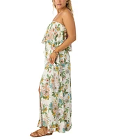 O'Neill Juniors' Sadie Strapless Floral Maxi Dress