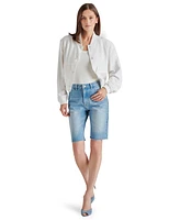 Steve Madden Women's Ardine Linen-Blend Bomber Jacket