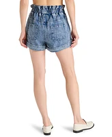 Steve Madden Women's Elare High-Rise Cotton Denim Shorts