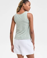 Charter Club Women's Linen Blend Scoop-Neck Tank Top, Exclusively at Macy's