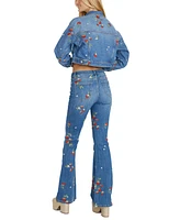 Driftwood Women's Strawberry Fields Cropped Trucker Jacket