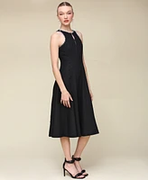 Avec Les Filles Women's Panelled Halter Swing Dress