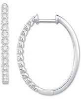 Diamond Hoop Earring (3/4 ct.tw.) 10k White Gold or Yellow
