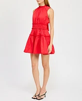 En Saison Women's Payton Bow-Back Mini Dress