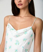 French Connection Women's Anna Fleur Satin Cowlneck Dress