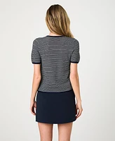 French Connection Women's Zig Zag Striped Knit Cardigan