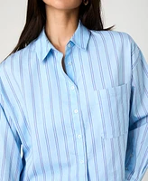 French Connection Women's Lorenzo Striped Cropped Shirt
