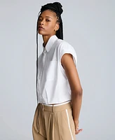 Kenneth Cole Women's Short Dolman-Sleeve Cropped Shirt