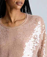 Kenneth Cole Women's Oversized Sequin T-Shirt