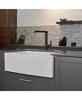 Single Handle Standard Kitchen Faucet in Matte Black