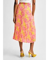 Isaac Mizrahi Women's Pleated Midi Skirt