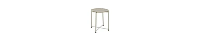 Foldable Side Table – Round Metal Tray Top & Modern Design
