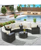 11-pc Half-Moon Patio Set
