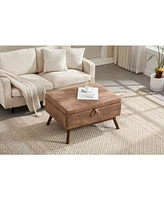 Mid-century modern storage bench/coffee table, Assembled, Living/entry/family room