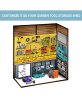 Iron-wood tool shed, Nature meets function