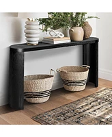 60" Entryway Table with Curved Legs (Black)