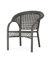 Stackable Wicker Outdoor Club Chairs - All Weather & Comfy