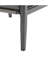 [Set of 2] Gray Aluminum Lounge Chairs