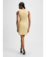 Isaac Mizrahi Women's Twill Scallop Sheath Dress