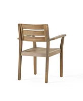 Acacia Wood Dining Chairs (Set of 2) - Grey